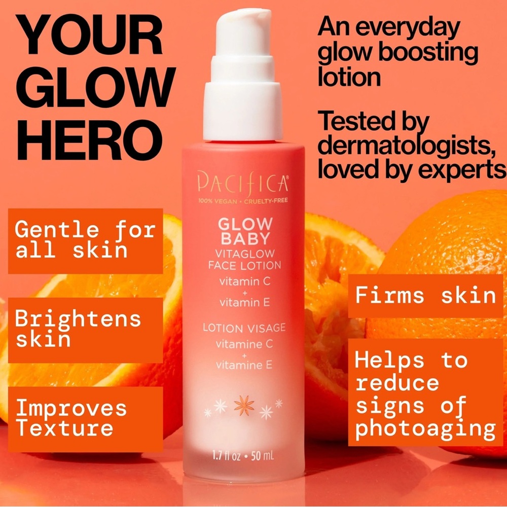 Pacifica Glow Baby | Vitaglow Face Lotion | Vitamins C & E | Vegan Cruelty-Free - Picture 5 of 12